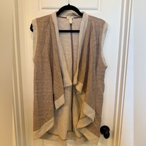 Matilda Jane Sleeveless Tan and Cream Cardigan Vest